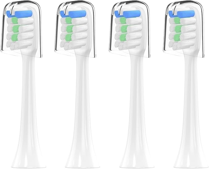 8pcs ToothbrushCompatible for Soocas x1 X3 Brush Teeth Tooth Adult(Black)