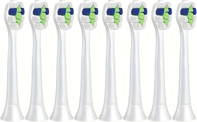 White H6063/67 Replacement Brush Heads Diamond Clean White 3 6 9 Series Electric Toothbrush(8PCS)
