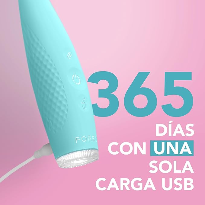 FOREO ISSA 4 Electric Toothbrush – 4-in-1 Rechargeable with Extra Brush Head Soft Bristles Long-Lasting Use Gentle Cleaning - Artic Blue