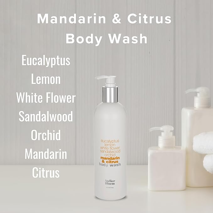 Atelier Bloem Mandarin &amp Citrus Purifying Body Wash - Kimpton Hotel Collection - Bath &amp Body - Eucalyptus Lemon Sandalwood Orchid Mandarin &amp Citrus - 16 oz. (Set of 2)