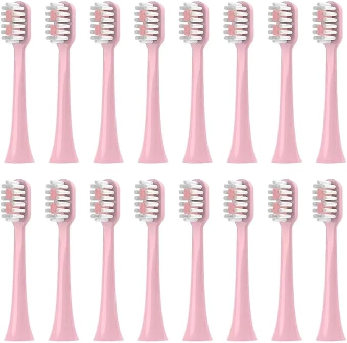 Compatible for Replacement Toothbrush Heads for Sarmocare S100 S200 S600 S700 S800 S900 S710 S820 S910 Electric for Hyundai X100(16pcs Pink)