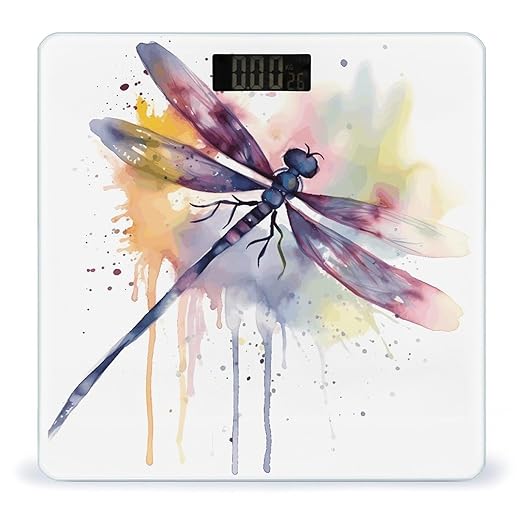 Colorful Dragonfly Smart Scale for Body Weight Accurate Bathroom Scale with LED Display Digital Weight Scales Weighing Machine High Precision Scales for Bath Home