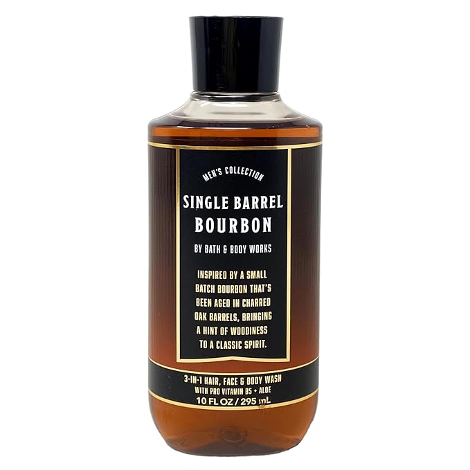 Bath &amp Body Works Men's Collection Single Barrel Bourbon 2 Pack Body Wash Bundle with a Clay Baby Bar Soap