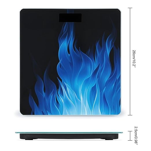Blue Flame Scale for Body Weight Digital Bathroom Scale Toughened Glass High Precision Scales for Body Weight with Large LCD Backlight Display Weight Scales