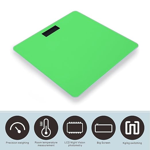 Digital Bathroom Weighing Scale Energy Saving Scale Smart Scale for Body Weight Green