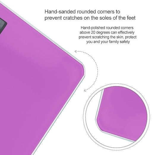 Automatic Switch Digital Bathroom Weighing Scale Smart Scale for Body Weight Purple Red