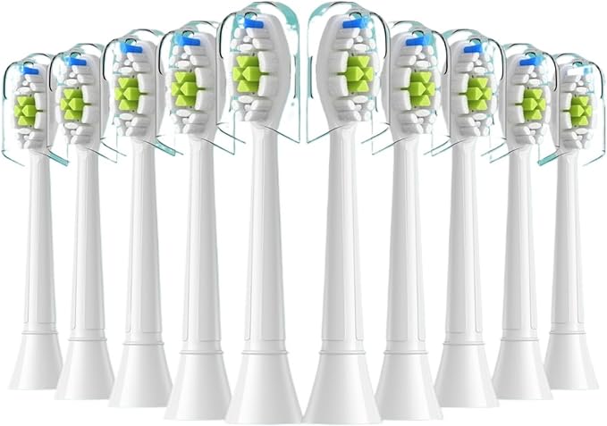 Compatible for 5-20pcs Replacement Toothbrush Heads Compatible with Electric Brush Head 1100 2100 4100 4300 5100 5300 6100 Independent Package(10pcs White)