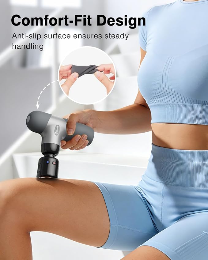 cotsoco Mini Massage Gun with Heat and Cold Therapy for Muscle Recovery Pocket-Sized Deep Tissue Massager Portable Percussion Massage Gun for Pain Relief Birthday Gifts for him her