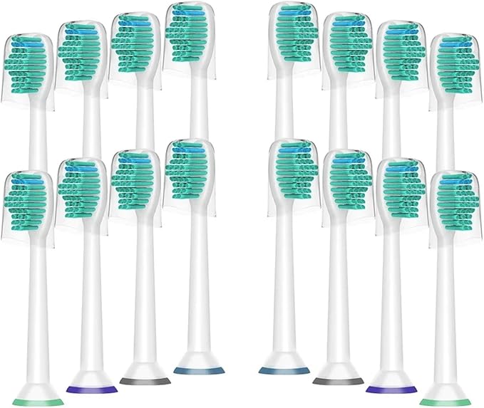 4/8/12/16/20 Pcs Toothbrush HeadsCompatible for HX6780 HX6781 HX6782 HX6902 HX6910 HX6911 HX9044 HX6074 HX9024 HX6730 HX6062(16PC with Cap)
