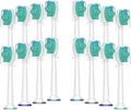 8/12/16/20 Pcs Toothbrush Heads for HX6780 HX6781 HX6782 HX6902 HX6910 HX6911 HX9044 HX6074 HX9024 HX6730 HX6062(16PC with Cap)