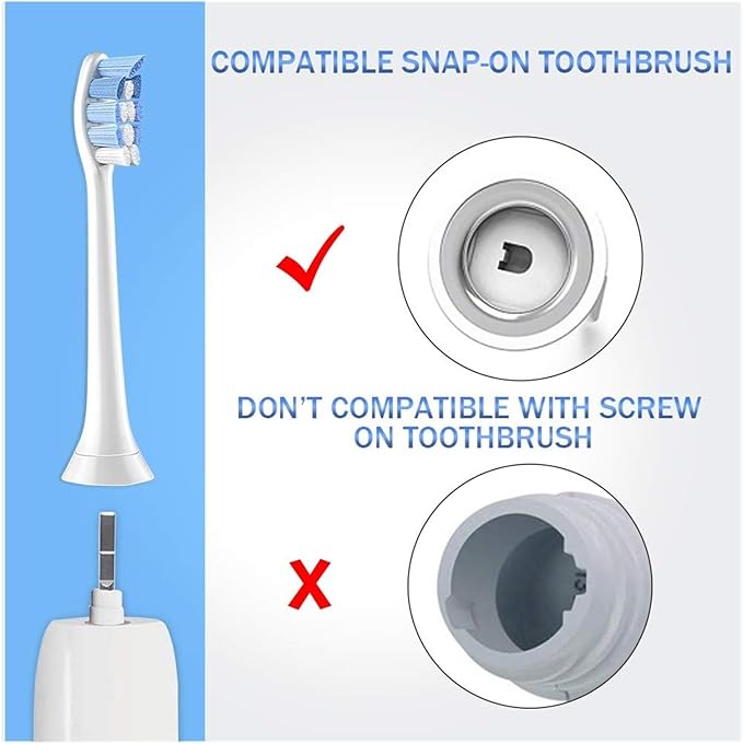 8-16pcs Toothbrush HeadsCompatible for HX3211 HX3281 HX6220 HX6211 HX6231 HX6250 HX6252 HX9322 HX9331 HX9334 HX6253 HX6530(8pcs)