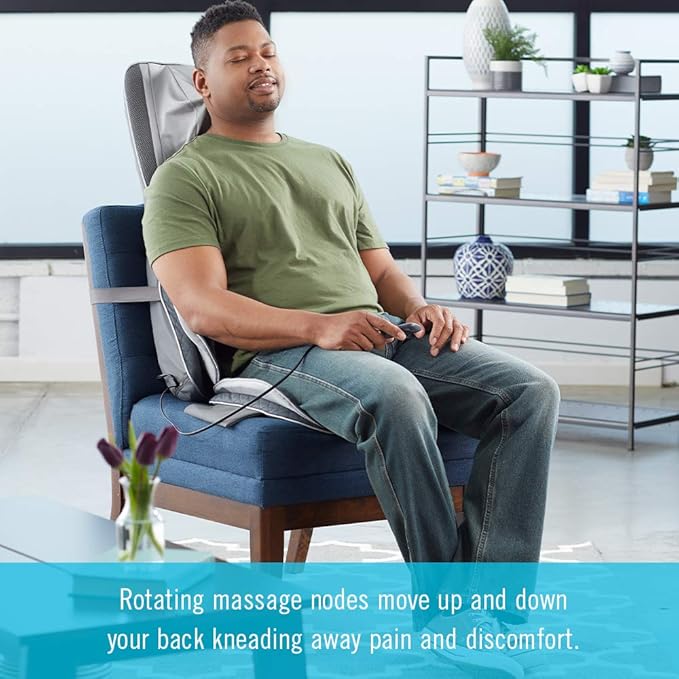 Homedics Gentle Touch Gel Deluxe Shiatsu Neck Shoulder and Back Massage Cushion with Heat