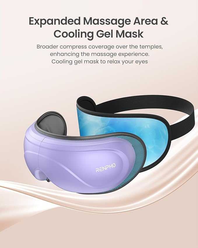 RENPHO Eye Massager with Heat and Cooling Birthday Gifts for Mom Dad Women Men Heated Eye Mask for Migraine Relief Reduce Strain Improve Sleep Eyeris 2