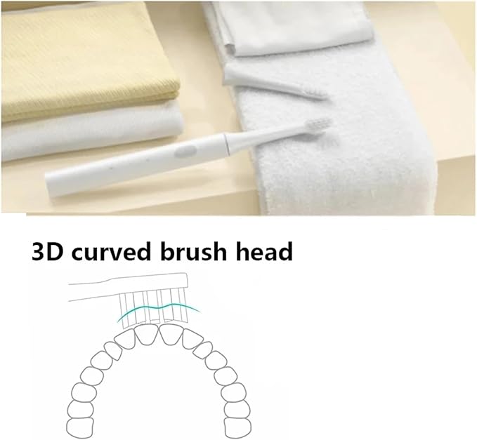 8pcsCompatible For Mijia T100 Replacement Brush Heads Sonic Electric Toothbrush Vacuum DuPont Soft Bristle Suitable Nozzles(8 white-soft)