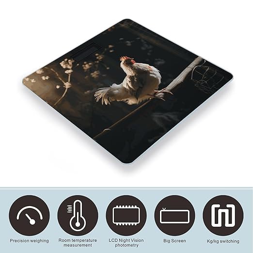 Chicken on A Branch Bathroom ScaleHighly Accurate Digital Weighing Machine for People Bright LED Display Weight Scale for The Aldult Home Use