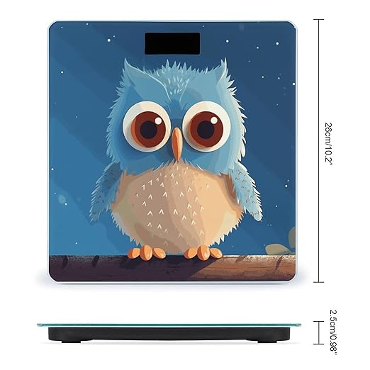 Cute Cartoon Owl Bathroom ScaleHighly Accurate Digital Weighing Machine for People Bright LED Display Weight Scale for The Aldult Home Use