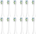 12pcs Replacement Brush Head Compatible for PH Care Diamondclean Electric Toothbrush(White)