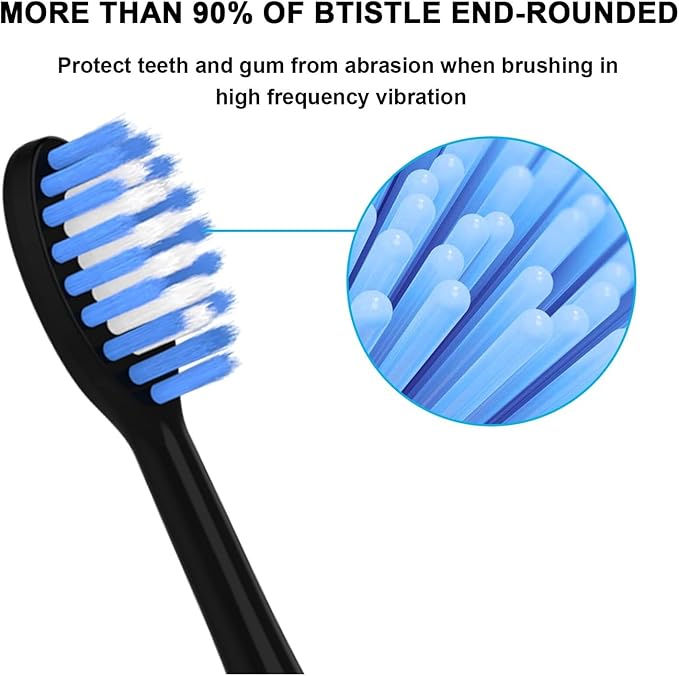 Replacement Toothbrush HeadsCompatible for Black Series Electric(10pcs)(Gray)