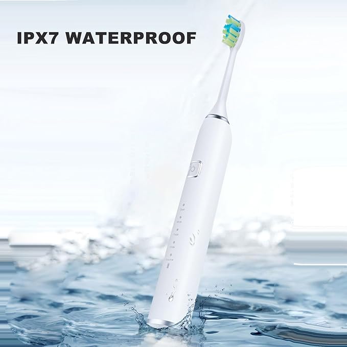 Pomya Electric Tooth Brush Smart Toothbrush IPX7 Powerful Motor for School (White)