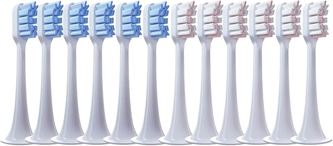 12PCS for T300/T500/T700 Replacement Brush Heads Electric Tooth(6Pink6Blue)