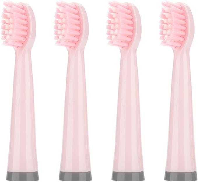 for AUX A11 Electric Toothbrush Replacement Heads Compatible for UPHYLIAN/KONKA/PHYLIAN Soft Brush Bristles Nozzles(4PCS Pink)
