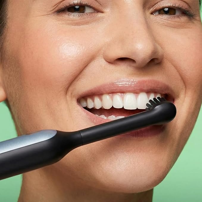 Toothbrush Replacement Heads Compatible with Quip 360 Oscillating Electric Toothbrush Black 4-Pack