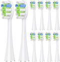 10 Pcs Replacement Brush Heads Compatible for Electric Toothbrush(10 pcs WT)