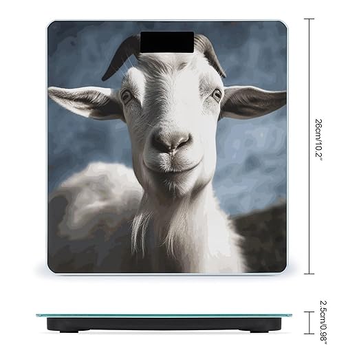 Digital Bathroom Scale for Body Weight Scale with Bright LCD Display High Accuracy Step-On Technology Auto On/Off Goat Digital Scales 400 Lbs /180kg