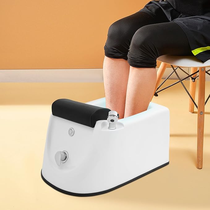 Acrylic Foot Spa BathtubPortable Foot Spas Bathtub with Adjustable Hot &amp Cold WaterHome Foot Spa Pedicure Bowl Foots Detox Bucket Tub for Home (White)