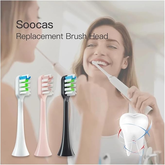Replacement Toothbrush Heads for Compatible for All Series X3U/X3pro/X3S/D5/D2 Sonic Electric Soft Bristle Nozzle(5black Soft)