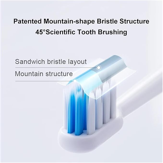 Brush Heads Compatible for Electric Toothbrush Sensitive Cleaning Version Apply Sonic Bristle Nozzles(Sensitive 2 pcs)