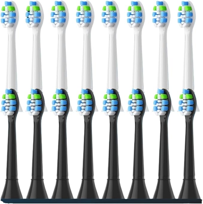 4-16Pack Replacement Toothbrush Heads Compatible For Philips Sonicare Electric Tooth Brush Electric Tooth Brush Refill(8White 8Black)