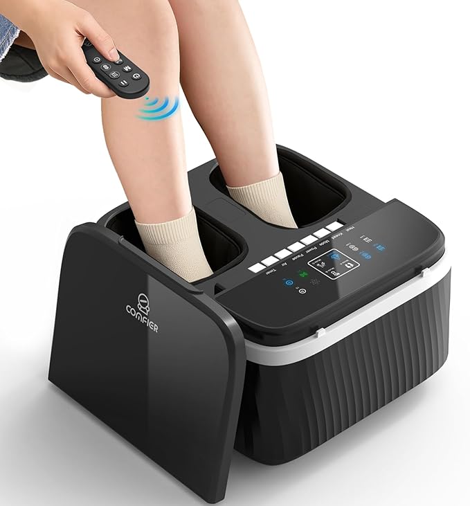 COMFIER Shiatsu Foot Massager with Heat Foot Massager for Neuropathy Plantar Fasciitis Feet Massage Machine with Deep Kneading Rolling Compression and Remote Control