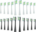Brush Head Replacement Compatible for Oclean Electric Toothbrush Soft Bristle X/X PRO/ Z1 Brushes Replaceable(10 White 10 Black)