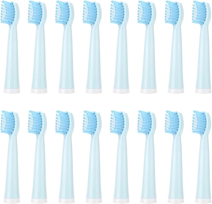 16pcs Toothbrush Replacement HeadsCompatible for UPHYLIAN/KONKA/PHYLIAN Soft Brush Bristles Nozzles(16PCS Blue)