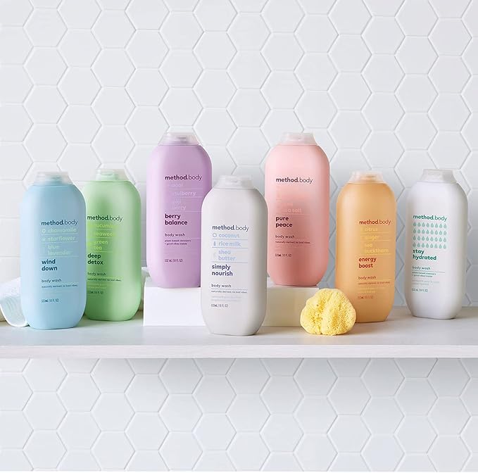 Method Body Wash Stay Hydrated Paraben and Phthalate Free 18 oz (Pack of 6)
