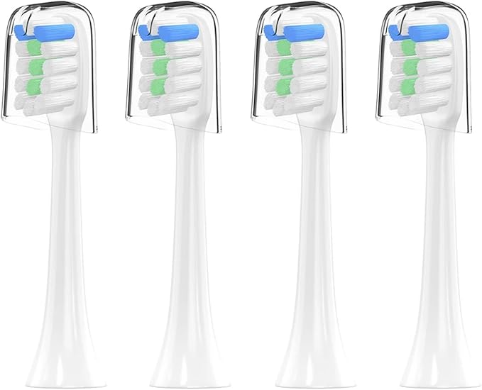 4PCS Electric Toothbrush HeadCompatible for Sonic Soocas X1 X3Compatible for Xiaomi Mijia(4pas White)