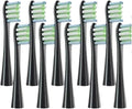 Compatible for Oclean One/ Air2 /SE/X/X PRO/ Z1/ F1 Sonic Electric Toothbrush Head 10 Pcs Replaceable Brush with Independent Package(10 Black)