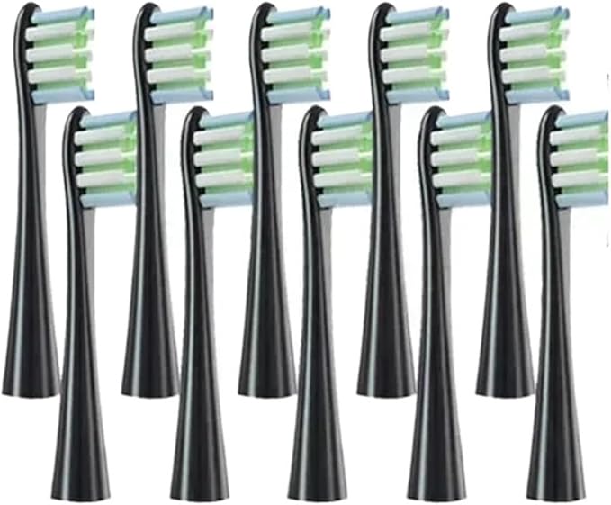 Compatible for Oclean One/ Air2 /SE/X/X PRO/ Z1/ F1 Sonic Electric Toothbrush Head 10 Pcs Replaceable Brush with Independent Package(10 Black)