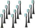 12/16/20pcs Replacement Toothbrush HeadsCompatible for Philips Sonicare Brush Head 4100 6500 6100 7500 5300(Black 12pc)