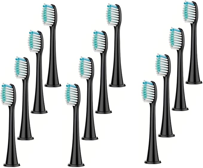 12/16/20pcs Replacement Toothbrush HeadsCompatible for Philips Sonicare Brush Head 4100 6500 6100 7500 5300(Black 12pc)