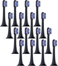 4/8/12/16PCS Compatible for XIAOMI MIJIA T700 Replacement Toothbrush Heads Sonic Electric Vacuum DuPon Soft Bristle Brush(Black purple-16pcs)