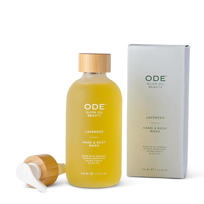 McEvoy Ranch Lavender Hand &amp Body Wash (2-pack) by ODE Olive Oil Beauty Organic EVOO California Made Nourishing Foaming Wash