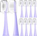 10pcs Replacement Toothbrush Heads Compatible with AquaSonic Black Series Vibe(K)