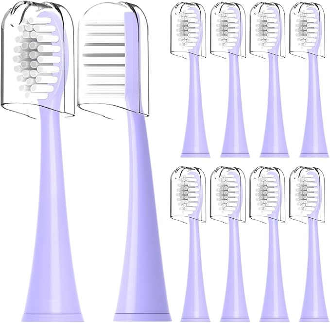 10pcs Replacement Toothbrush Heads Compatible with AquaSonic Black Series Vibe(K)
