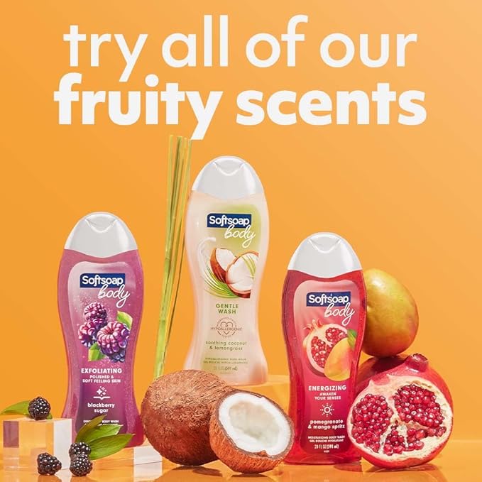 Softsoap Body Wash Pomegranate &amp Mango Spritz Body Wash 20 Fl Oz (Pack of 4)