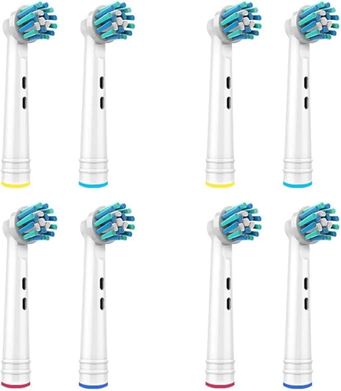 Replacement Toothbrush HeadsCompatible For Oral B Compatible For Braun Professional Cross Electric Brush Heads Action Heads Refills 1000 7000(8pcs)