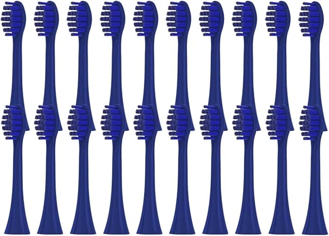 20/50/100 Pieces Toothbrush Heads Compatible for Apiyoo P7/Y8/SVP/Moon Electric Heads Vacuum Bristle Nozzle(20Blue)
