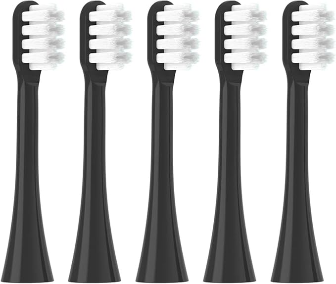 Replacement Toothbrush Heads for Compatible for All Series X3U/X3pro/X3S/D5/D2 Sonic Electric Soft Bristle Nozzle(5black Soft)