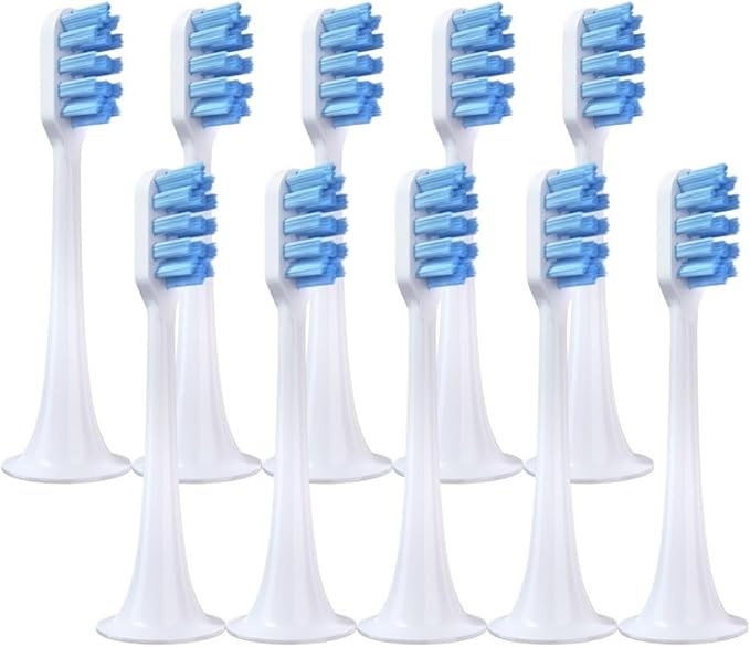 Compatible for Xiaomi Mijia T300 T500 T700 Ultrasonic for Mi Toothbrush Nozzles Replacement Tooth Brush Head(Blue-Soft)